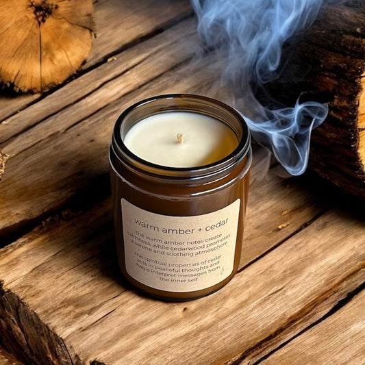 warm amber + cedar