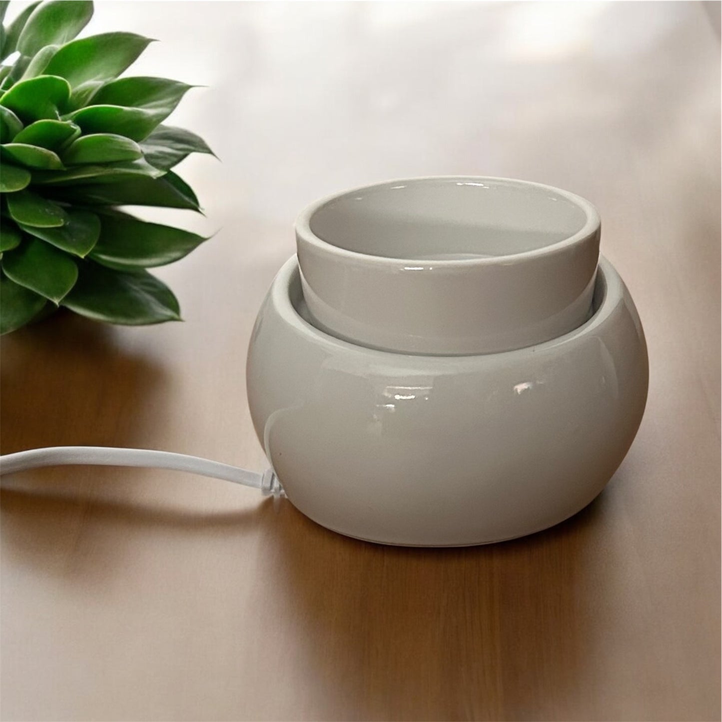 electric wax melt warmer - white